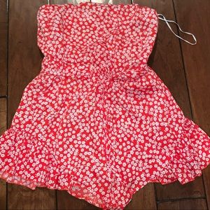 princes poly strapless romper